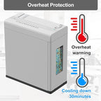 Suntiko Paper Shredder, 5-Sheet Micro Cut with 2.65 Gallons Bin, P-5 High Security Level, 5 Munites Non-Stop Working Time, Compact Design Pull Out Basket with Jam Proof System for Home Office