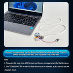 Voice Module,MP3 Music Sound Chips, 16MB Sound Module for Crafts, Christmas, New Year Greeting Cards, Box with Speaker Lithium Battery Powered and USB Cable. (JR-JX7004-Push Button - 2P)