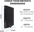 HumanCentric Cable Box and Modem Mount, Adjustable Wall Mount for Small and Narrow Devices, Cable Boxes, Modems, DVD Players, Streaming Media Devices, Mount on The Wall Behind TV, Hardware Included