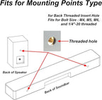 Vdsvksd Wall Mount for Samsung, Sony, Vizio, Roku Speakers - Rear, Satellite, Surround Sound & Bookshelf Speakers