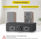 PROZOR 2-IN-2-OUT XLR Balanced/RCA Converter Audio Selector Splitter | Passive Switch Box with Volume Control
