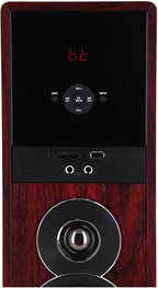 Rockville TM80C Powered Home Theater Tower Speaker System, Cherry Wood, 800W, 8" Subwoofers, Bluetooth, USB/SD Playback, FM Radio, Remote Control, Karaoke Ready, Perfect for Home Entertainment