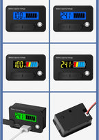MOAIYU DC8-30V Electricity Meter Digital LCD Display Car Battery Charging Levels Indicators Leads Acid Lithium Voltmeter