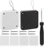homfanseec Punch-Frees Automatic Sensor Door Closer, Sliding Screen Auto Door Closer, Residential Sliding Screen Door Closer, Storm Door Closer with Steel Drawstring, for Bedroom(Black+White)