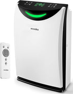 Econika Air Purifier and Humidifier Combo – HEPA Air Purifier with UV Light, Quiet for Bedroom and Living Room – Whole House Large Room Cleaner