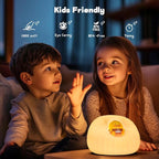 ICARER FAMILY Night Lights for Kids, Rechargeable Touch Lamp with 3 Adjustable Brightness and Automatic Off, Soft Silicone Touch Control Night Light, Gift for Toddlers, Girls and Boys