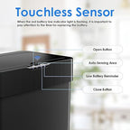 AthLike Sensor Trash Can, Touchless Motion Sensor Trash Bin, Smart Automatic Garbage Can with Soft-Close Lid, Bag Retainer Ring and Display Light,for Kitchen,Living Room Office (Black, 16 Gal)