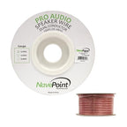 NavePoint 100ft in Wall Audio Speaker Cable Wire CL2 12/2 AWG Gauge 2 Conductor Bulk Clear