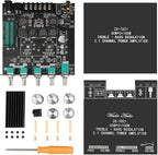Bluetooth Audio Amplifier Board, ZK-TB21 2.1CH 50W x 2 +100W Subwoofer Power Amp with Treble and Bass Control, Bluetooth5.0 and AUX Inputs, Stereo Digital AMP for DIY Home Speakers