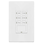 TG 4-Hour No Neutral Countdown Timer Switch, 5-10-30-60 Min, 2-4 Hour, for Bathroom Fans, Lights, 120VAC, Ground Wire Required, UL Listed, TS-C4HG, Screwless Wall Plate, White