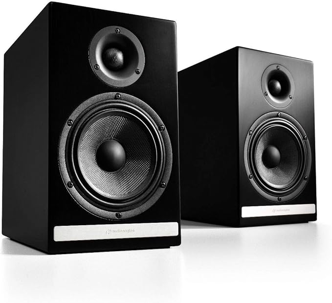 Audioengine HDP6 Passive Speakers Bookshelf Speakers Pair | Home Stereo High-Powered 2-Way Desktop Speakers | AV Receiver or Integrated Amplifier Required (Satin Black)