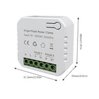 Smart Energy Monitor with 2PCS 120A CT Clamps Home Electricity Usage Meter 90-250VAC Real Time Power Consumption Tracker for Solar Grid Systems Voltage Current Frequency Monitor