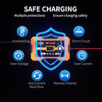 12V Automatic Car Battery Charger, 0-10A Arbitrarily Adjustable Smart Trickle Charger, Auto Desulfator with Battery Repair, Battery Maintainer with Winter Mode for AGM, Gel, Deep Cycle, Lead-Acid