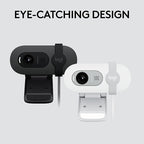 Logitech Brio 101 Full HD 1080p Webcam for Meetings, Streaming, Desktop, Laptop, PC - Built-in Mic, Shutter, Works with Zoom, Microsoft Teams, Nintendo Switch 2’s New GameChat Mode, USB-A,-Black