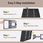 Mounting Dream TV Wall Mount for 32-65 Inch Television,Mount with Swivel and Tilt, Full Motion Bracket with Articulating Dual Arms, Fits 16inch Studs, Max VESA 400X400 mm, 99lbs, MD2581