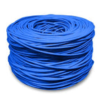 SolidLink CAT5e Ethernet Cable 1000ft – 24AWG Solid CCA UTP Unshielded CAT 5e, High Speed Lan Network, RJ45 Cable, Easy Pull Box Ethernet Cord (Blue)