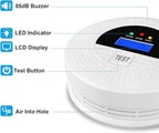 Combination Smoke and CO Detector with Battery Operated, Test Button, LCD Display