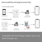 Minoston Smart Plug, Mini Plug-in Z-Wave 800 Series Socket with Built-in Repeater/RangeExtender, Z-Wave Hub Required, Compatible with SmartThings, Wink, Alexa, Google Assistant,FCC Listed, MP21Z