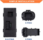 Power Window Control & Front Driver Side Mirror Switch & Door Lock Switch (3PCS) for 2007-2013 Silverado/Sierra 1500 2500 3500 HD. Replaces Part # 25789692 15804093 22883768