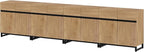 WAMPAT Modern TV Stand for TVs up to 120 inch, 4 in 1 Wood Entertainment Center TV Console Table with Adjustable Shelves and Metal Base for Living Room,Bedroom,Oak
