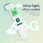 Viproud Forehead Thermometer for Adults and Kids, Fast Accurate Thermometer with Fever Alarm, 1S Reading & Silent Mode, Easy to Use Health Thermometer (Green)