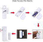 Door Window Alarm, 90DB Door Alarms for Kids Safety, Door Window Burglar Alarm-Window Pool Alarms for Home (12 Pack)