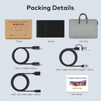 14" Laptop Screen Extender, FHD 1200P IPS Dual/Triple Portable Monitor for Laptop, 360° Flip Left Screen, USB-C/HDMI Plug & Play, Multi Travel Computer Monitor Display for 12-17.3" Win/Mac -S7C