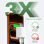USB C Wall Charger 40W, 1 Pack Dual Port 20W PD 3.0 Type C Fast Charging Block, Durable Compact Power Adapter for iPhone 11/12/13/14/15/16/17 Pro Max, AirPods4，watch10 ultra2