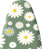 Extra Thick Ironing Board Cover and Pad, 15x54 Ironing Board Cover, Resist Scorching and Staining,Elastic Edges,Sage Green White Daisy Spring Flowers