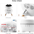 Essential Oil Diffuser 250ML,Jellyfish Diffuser Air Humidifiers Sound Pickup Ultrasonic Aromatherapy Diffuser Remote Control 7 Color Lights for Home Bedroom Office Hotel(White)