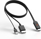 Azduou PS2 to HDMI Adapter HD-Link Cable Support ON/Off Switch, Converter PS3 Video Signal to HDMI Signal with True Ypbpr HD Signal Output (100% Improve Video Quality for PS2 and PS3)