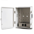 Namunanee Outdoor Electrical Junction Box, ABS Water Resistant Enclosure with Internal Mounting Panel & Hinged Cover (13" H* 9.2" L* 4.6" W & Outlet)