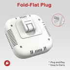 4-in-1 Carbon Monoxide & Natural Gas Leak Detector, Foldable Plug-in CO/Gas Alarm with Temperature & Humidity Display for Home, Apartment, RV