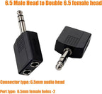 Sairps 1/4 Audio Splitter TRS Stereo Plug Interconnect Audio One Male 6.35mm(1/4 inch) and Two Females 6.35mm(1/4Inch) Adapter Splitter-2pcs