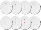Wsdcam Glass Break Sensor Alarm 125dB Ultra-Slim Wireless Glass Break Detector Window Alarm Vibration Sensor for Home Window and Door Security (8)