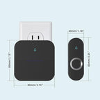 AIDA Lighted Wireless Doorbell for Home, Waterproof Battery Doorbell 1,000ft Range, 5 Volume Levels with 58 Doorbell Chimes & LED Flash(Black, Doorbell with 1 transmitter & 1 Receiver)