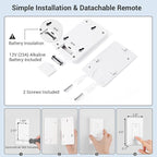 DEWENWILS Wireless Wall Light Switch Kit, No WiFi Needed Remote Control Switch for Small Appliance, Lamps, Lighting Fixture, No in-Wall Wiring, Long RF Range, 3 Pack Switches+1 Receiver