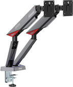 MSI MPG MT161DR - Premium RGB Dual Monitor Stand Arms, 17-38" Support, VESA Compatible, Adjustable Spring Assisted Mount, 35.2 lbs per Screen Capacity, Clamp & Grommet, Quick Release Plate - Black