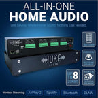 Juke-8: 8 Zone Multi-Room Amplifier | Built-in Music Streaming & Wireless App Control | Supports 8 Audio Sources Simultaneously | Whole Home Audio System | Airplay 2, Spotify Connect, Bluetooth