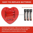 Voice Recorder for Stuffed Animal,JRGKJCP 5min Personal Voice Message Recordable Sound Recorder Chips Module for Christmas Plush Toy and Manual DIY Creative Sound Presents for Boyfriend(Red)