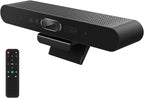 RayBit 4K Pro Audio and Video Conference Room Camera with Remote Control for Windows TV, AI-Powered HD Webcam with Microphone & Speaker for Desktop Computer/PC/Monitor/Laptop/Teams/Zoom/Skype