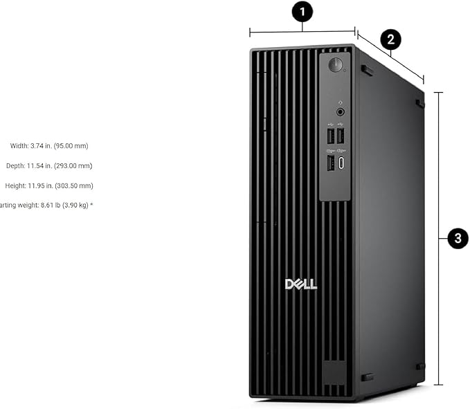 Dell Pro Slim QCS1250 Business Desktop, New OptiPlex Version, Intel Core i7-14700(20 Core, 28 Threads), 32GB DDR5 RAM, 1TB PCIe SSD, Ultra-Quiet Design, Dual 4K Monitor Support, USB-C, Windows 11