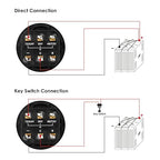 Jayron Lead Acid Battery Indicator Meter Gauge Battery Capacity Meter Waterproof Battery Charge Indicator Hour Meter for Golf Cart Boat Club Cart Forklift and Other Battery Powered Equipment