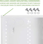 On-Q 20" Structured Media Enclosure with Hinged Cover Lock, Glossy White, Surface or Flush Mount