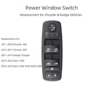 Master Power Window Control Switch Driver Side-Compatible with 2011-2019 Dodge Charger, 2016-2022 Ram 1500 2500 3500, 2015-2017 Chrysler 200, 2011-2020 Chrysler 300