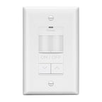 LIDER Motion Sensor Dimmer Switch for Dimmable 200W LED/CFL Lights, 3-Way, 120 V, Modern Upgrade, No Neutral Required, No Ground Required, UL Listed, Wall Plate Included, White, New Version