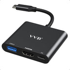 USB C to HDMI Adapter, USB-C Adapter with 4K HDMI,USB3.0,Type C PD Charge Port 4K Multiport Digital AV Converter for iPad Pro/air,MacBook Pro/air,Tablet,Switch and More USBC Device