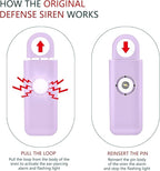 Thopeb–The Original Personal Safety Alarm for Women Self Defense – Elders & Kids Self Defense Keychain Siren – 135dB Loud Siren Bird Sound – Cute Key Chains Protection (Purple)