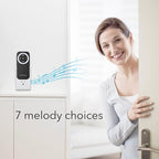 Wasserstein Doorbell Chime - Compatible with Blink Video Doorbell (1-Pack, Black)