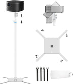 Projector Mount,Height Adjustable 19.5" to 47.5",Space-Saving,Heavy-Duty Floor & Table Projector Stand with 11lbs Capacity for Home Theater & Business Presentation Compatible with Epson, XGIMI, Nebula